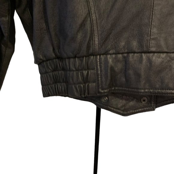 Wilsons Leather Ladies Biker's Jacket Black XS Paisley Details - Picture 3 of 16